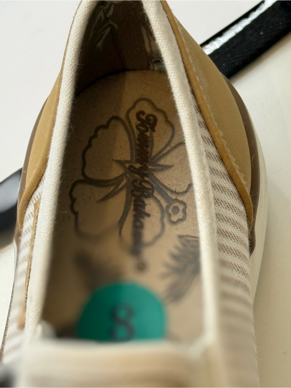 Tommy Bahama Striped Slip-On Espadrille in Cream and Tan - Picture 6 of 8